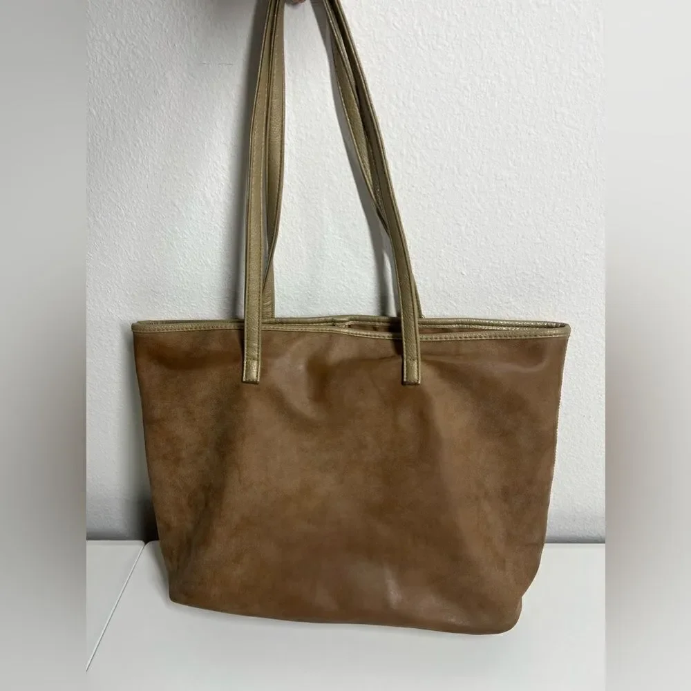Two-Tone Neutral Tote Bag • Quiet Luxury Minimalist Style